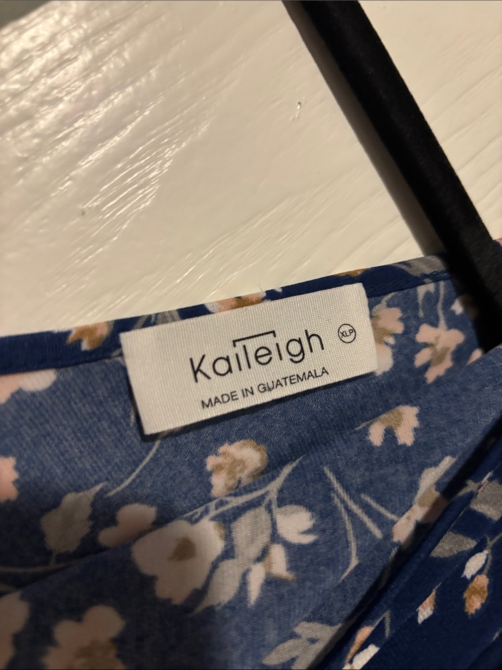 Never Worn Kaileigh Navy Floral Wrap Mini Dress - Picture 2 of 3